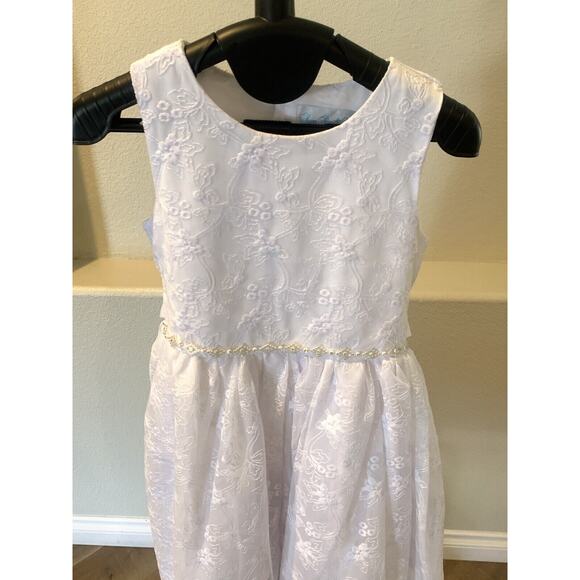 Flower Girl Communion Dress Size 10 Swea’ Pea & Lilli Girls White Fancy - Picture 2 of 11